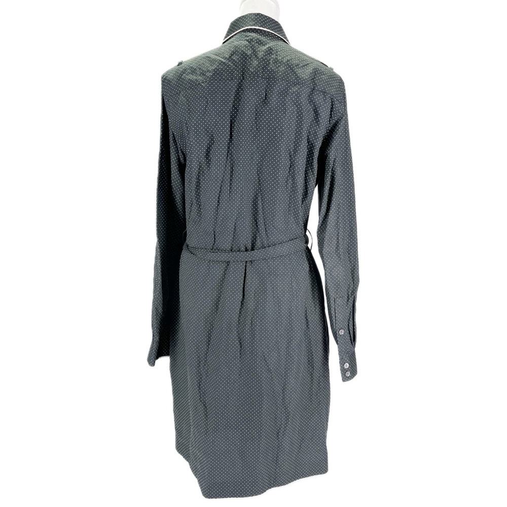 🛍️Brooks Brothers Polka Dot Button Down Shirt Dress Tie Waist Long Sleeve - Picture 6 of 9